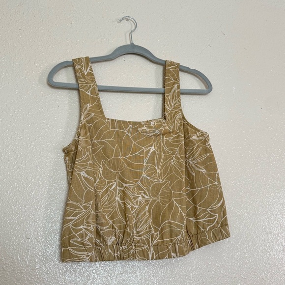 Ana Sonia Trop Olive Square Neck Tank - Picture 6 of 6